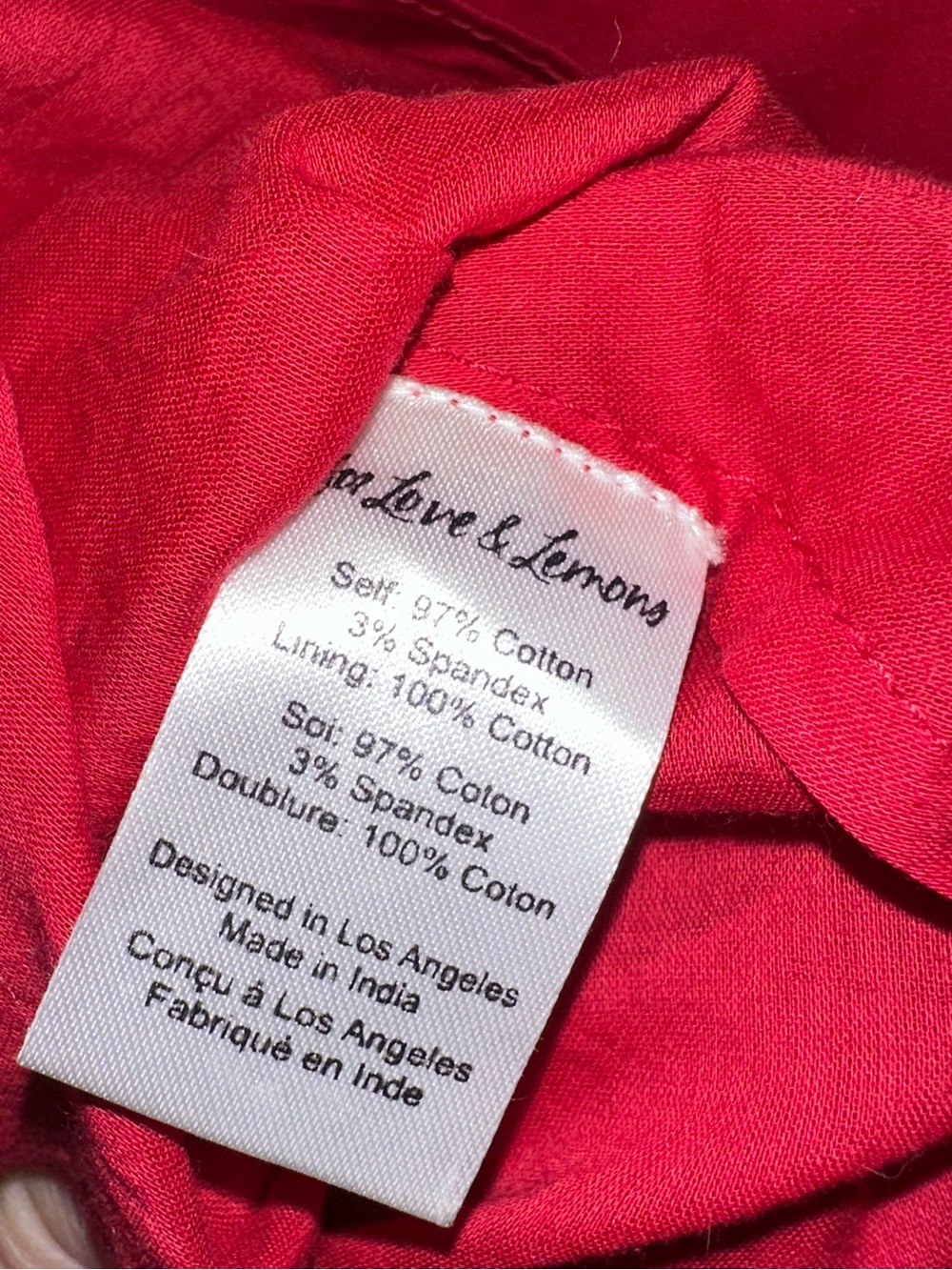 For Love & Lemons Helena Poplin Bustier Mini Dress in Red Sz Large - Picture 14 of 14